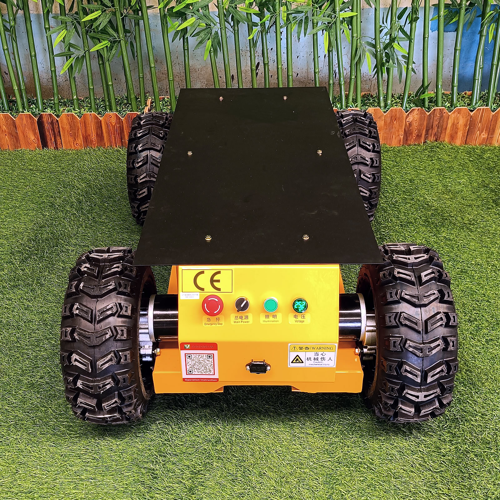 Remote Control Narrow Robot Platform Chassis with Anti-Slip Tubeless Tires (RWC200) - Image 3